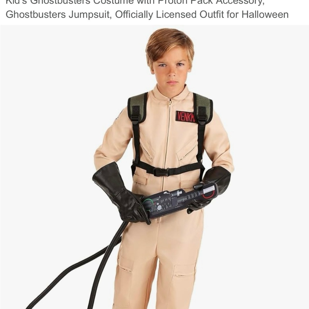 Boys Med ghostbusters costume.  New with tags, includes backpack and name tags.